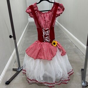 Red and White Gingham Kids Costume